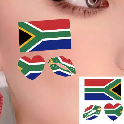 South Africa Flag - Temporary Tattoo