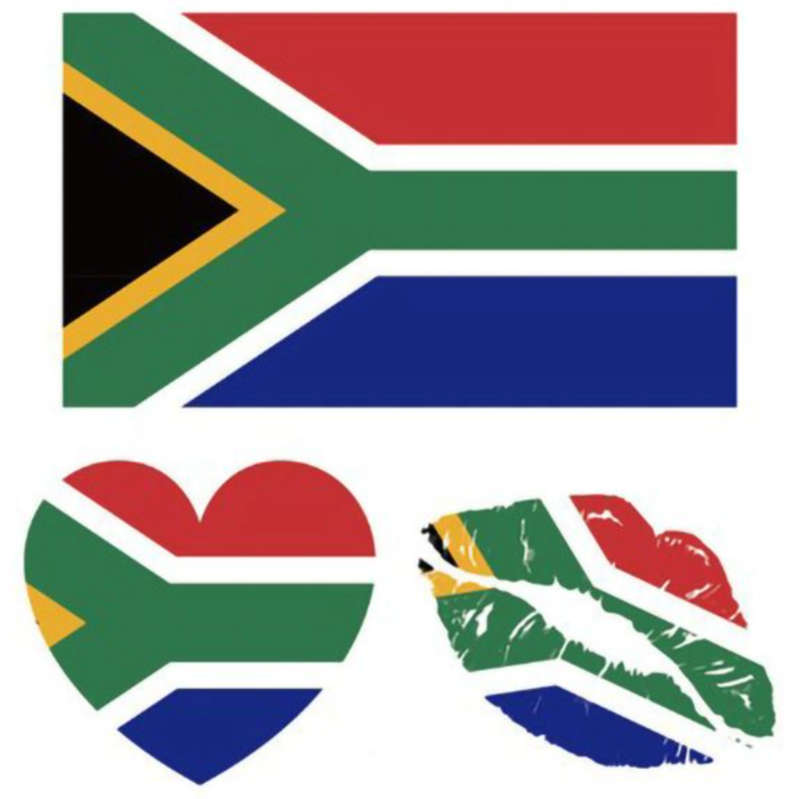 South Africa Flag - Temporary Tattoo