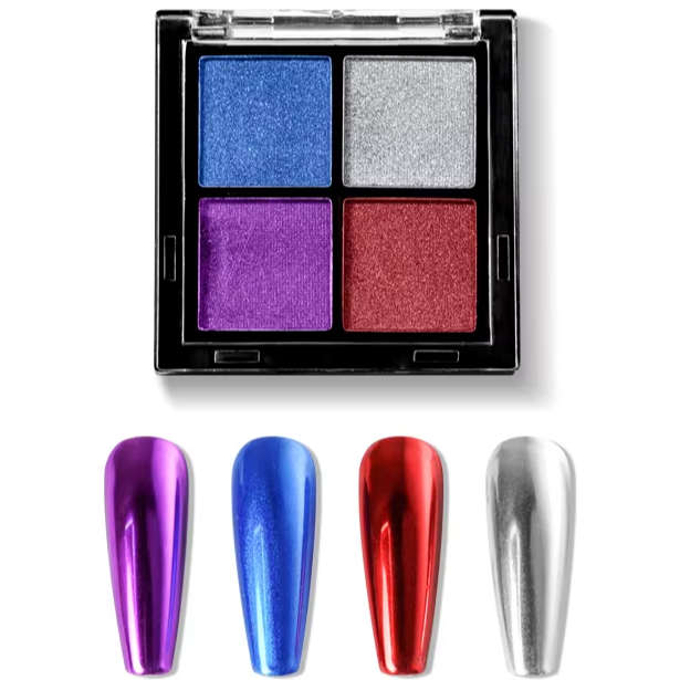 Solid Magic Mirror Chrome Powder - 4 Colours - Set #03