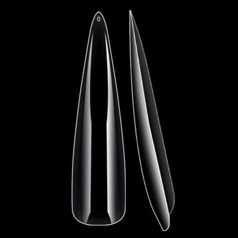 Stiletto - 3XL Long - Full Cover - Soft Gel Nail Tips - 240pcs - Clear