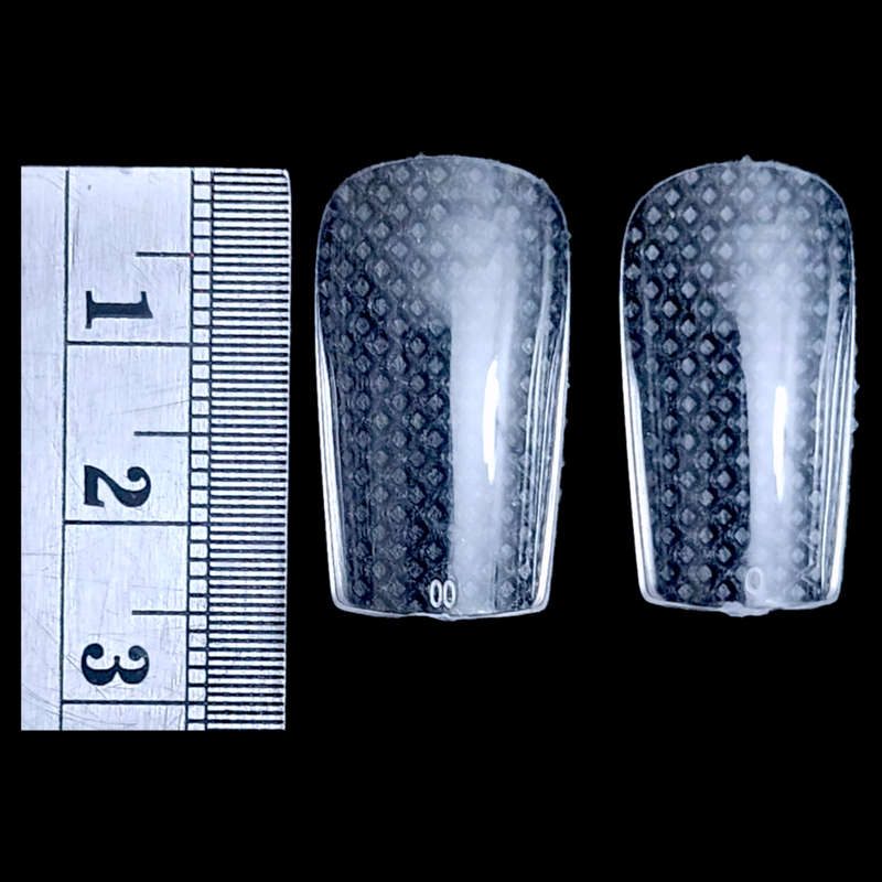 Square - Medium - Full Cover - Soft Gel Nail Tips - 600pcs - Clear - Box