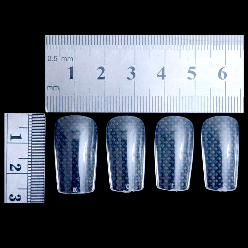 Square - Medium - Full Cover - Soft Gel Nail Tips - 600pcs - Clear - Box