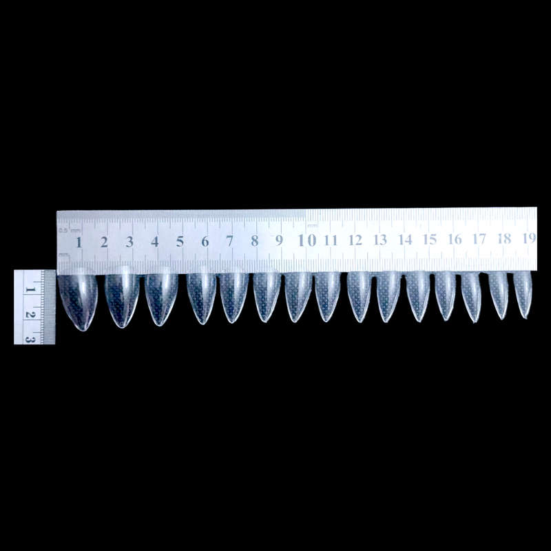 Almond - Medium - Full Cover - Soft Gel Nail Tips - 600pcs - Clear - Box
