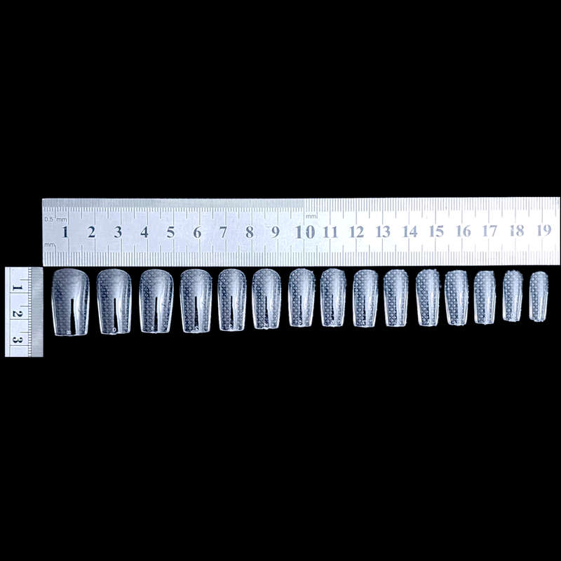Square - Medium - Full Cover - Soft Gel Nail Tips - 600pcs - Clear - Box