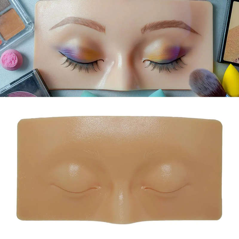 Silicone Makeup Face - Practice Skin Board for Eye Makeup Practice - Close Eyes