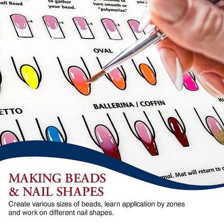 Acrylic Silicone Practice Nail Art Mat