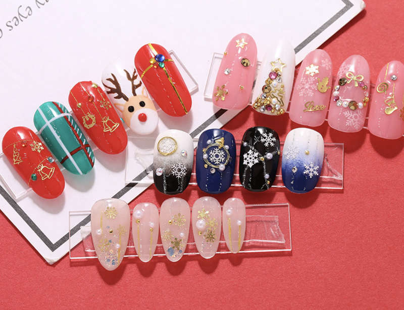 Nail Décor - Metal Gold Christmas