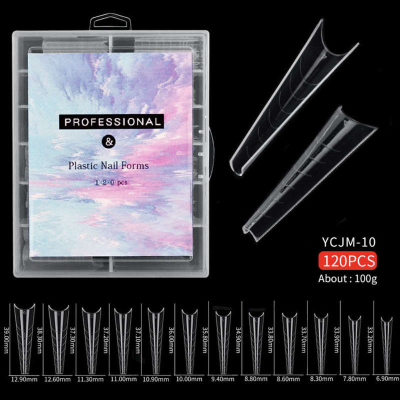 Nail Extension  Re-Usable Dual Form/Mould 120pcs for Poly Gel - YCMJ-10