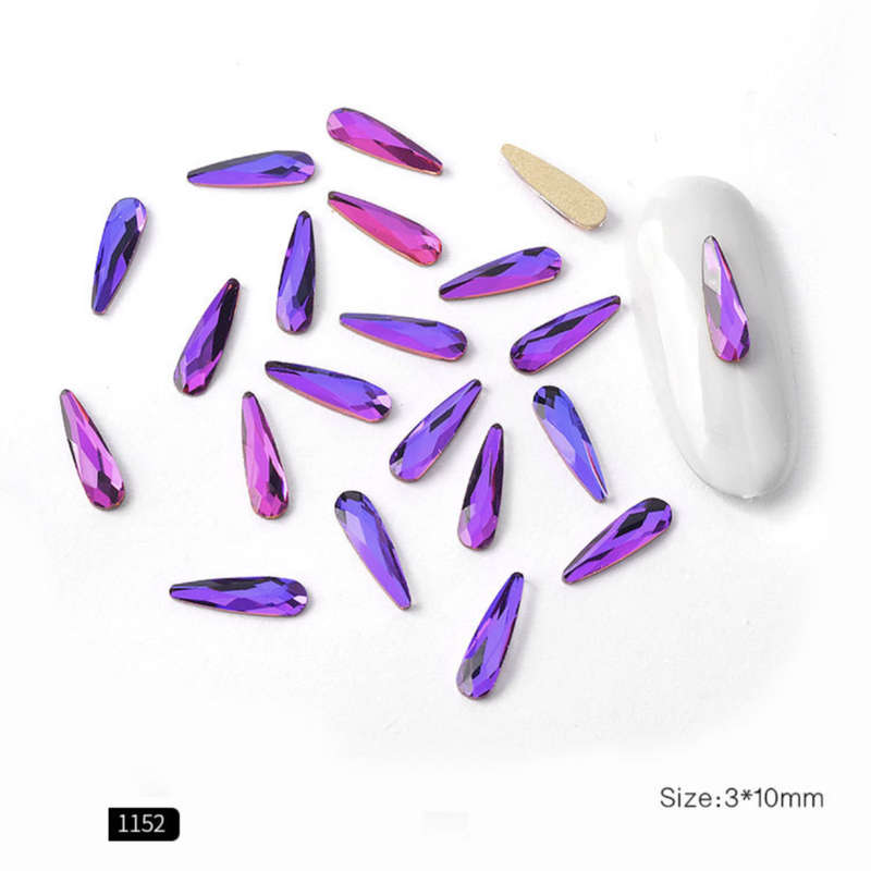 Waterdrop Diamonds Flat Bottom - 10pcs (Buy 1, Get 1 Free)