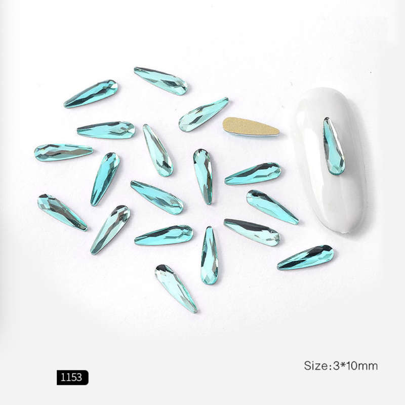Waterdrop Diamonds Flat Bottom - 10pcs (Buy 1, Get 1 Free)