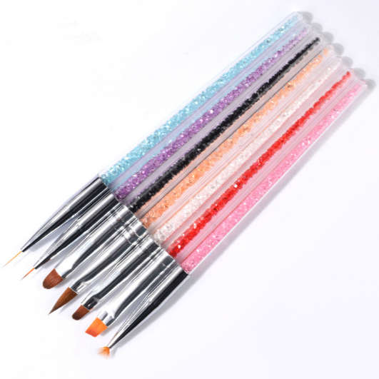 Nail Art Brush Set - Diamonds - 7pcs