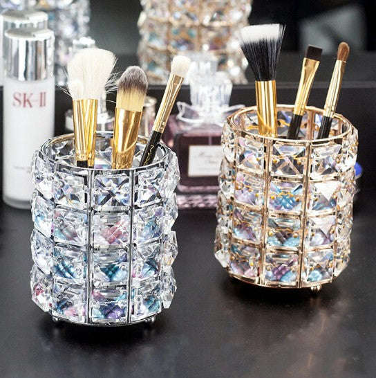 Brush Holder - Crystal - Sliver