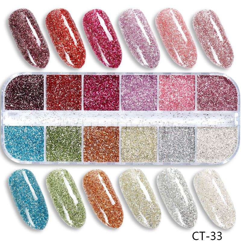 Star Powder Glitter - 12 Grid Box