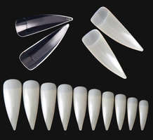 Stiletto/Eagle Claw - Half Cover Nail Tips - 100pcs - Box (Buy 1, Get 1 Free)
