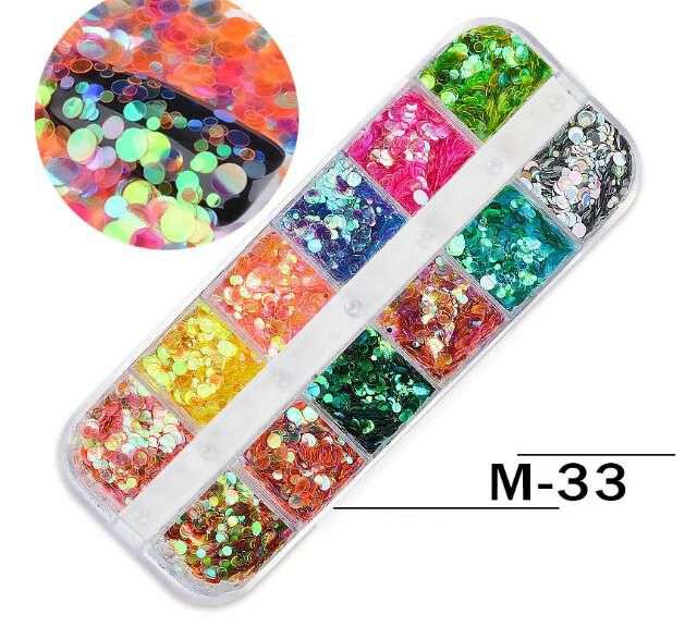 Grids Nail Decoration 12pcs