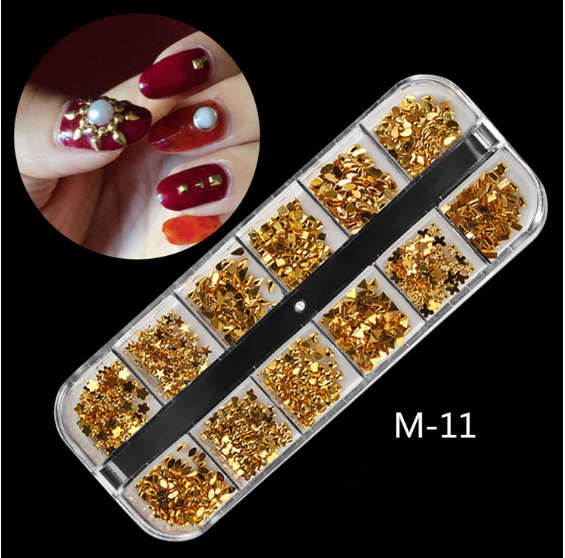 Grids Nail Decoration 12pcs