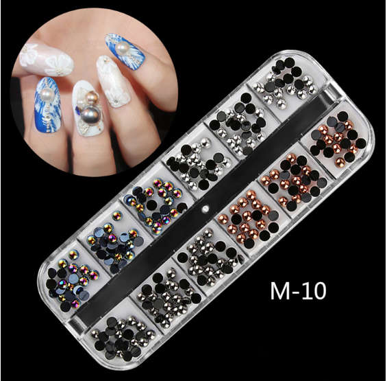Grids Nail Decoration 12pcs