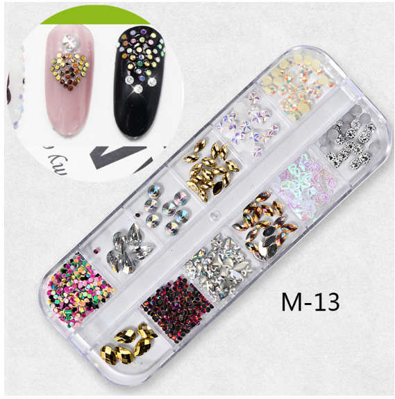 Grids Nail Decoration 12pcs