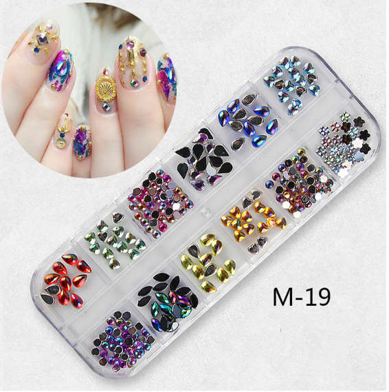 Grids Nail Decoration 12pcs