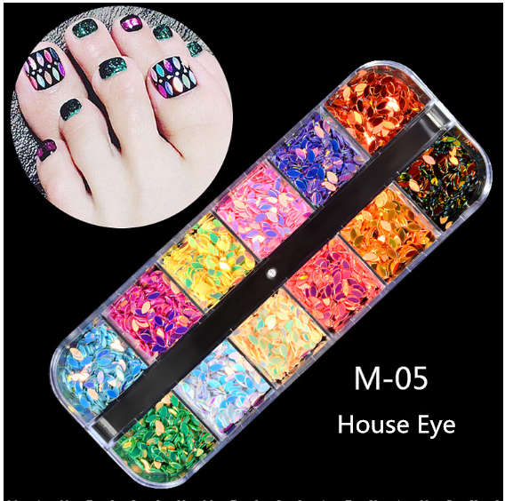 Grids Nail Decoration 12pcs