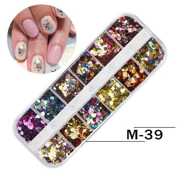 Grids Nail Decoration 12pcs