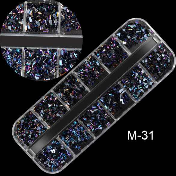 Grids Nail Decoration 12pcs