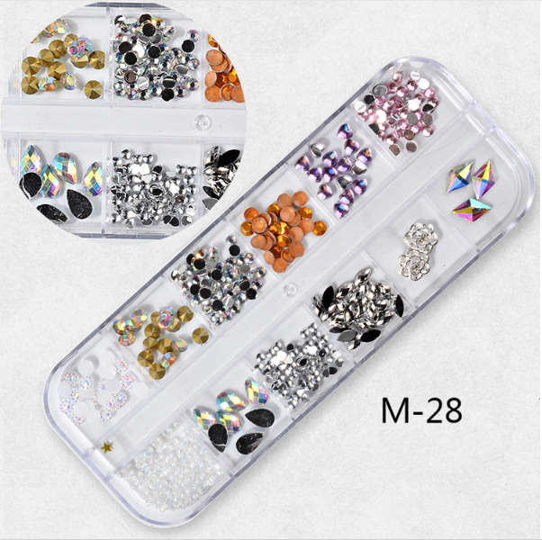 Grids Nail Decoration 12pcs