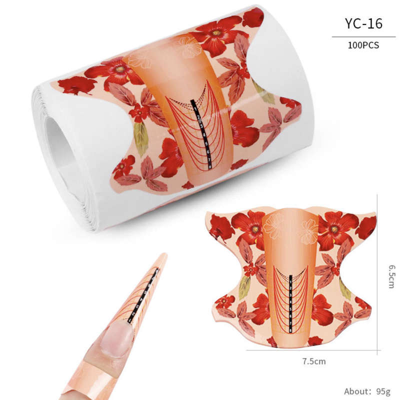 Nail Forms - Stiletto - Tip Sculpting Guide Stickers 100psc - YC16