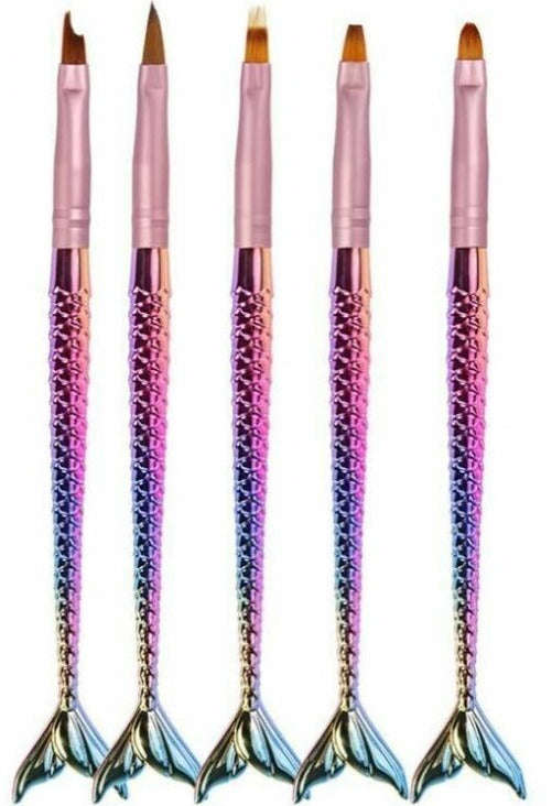 Nail Art Brush Set - Mermaid - 5pcs