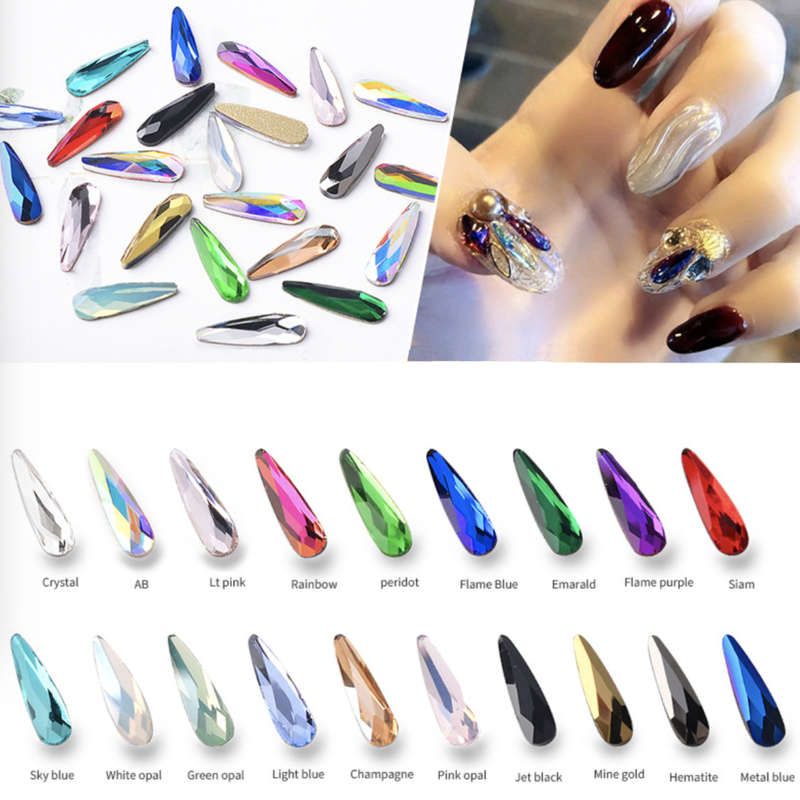 Waterdrop Diamonds Flat Bottom - 10pcs (Buy 1, Get 1 Free)