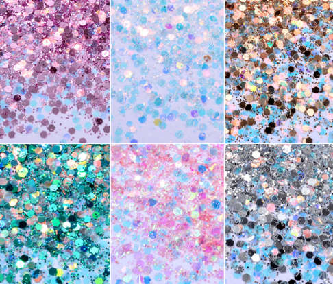 Sequins - Glitter - 6pcs