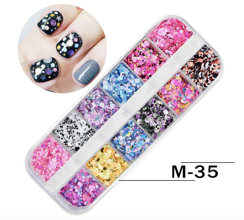 Grids Nail Decoration 12pcs