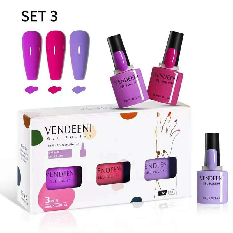 Vendeeni - UV Gel Polish - 3pcs Set - Set 3
