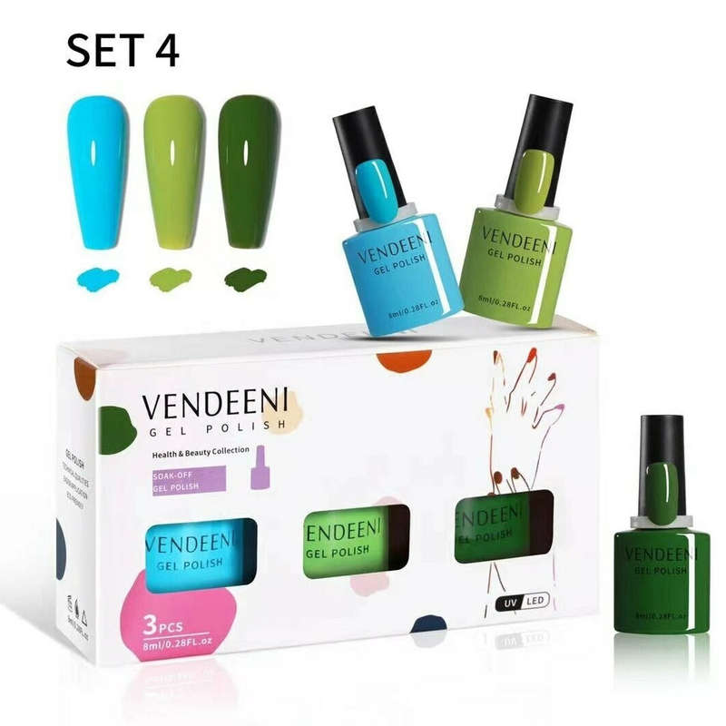 Vendeeni - UV Gel Polish - 3pcs Set - Set 4