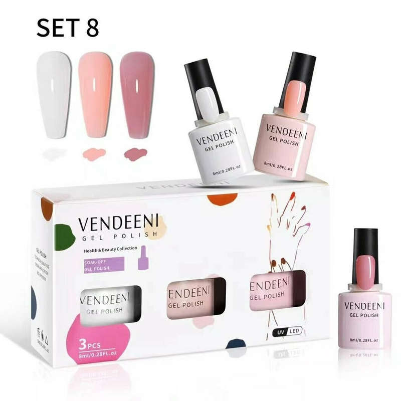 Vendeeni - UV Gel Polish - 3pcs Set - Set 8