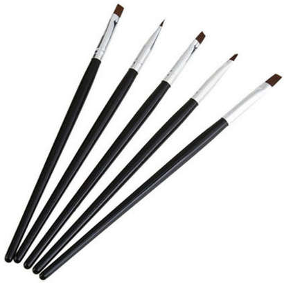 Gel Brush - Black - 5pcs