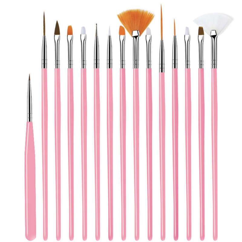 Nail Art Brush Set - 15pcs
