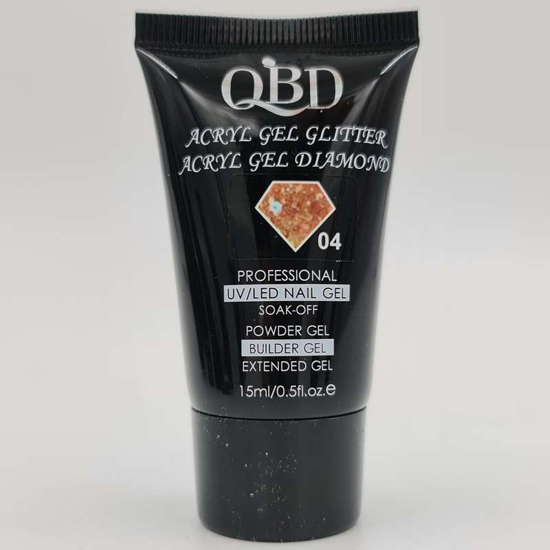 QBD Poly Gel / Powder UV Gel - Diamond/Glitter -  15ml - #4 / 15ml