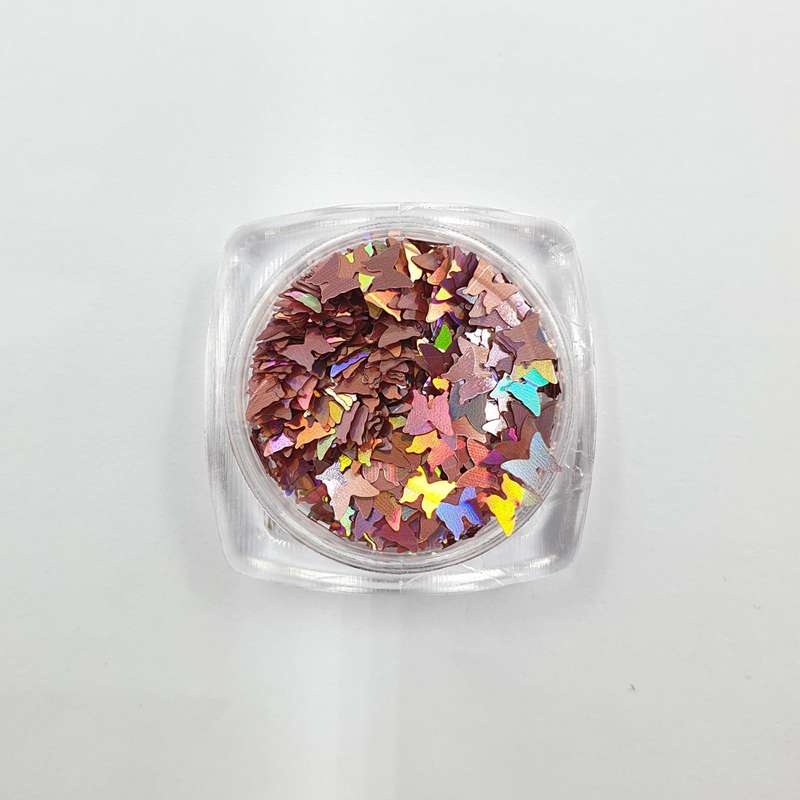 Nail Decoration - Solid colour Butterflies - 12pcs