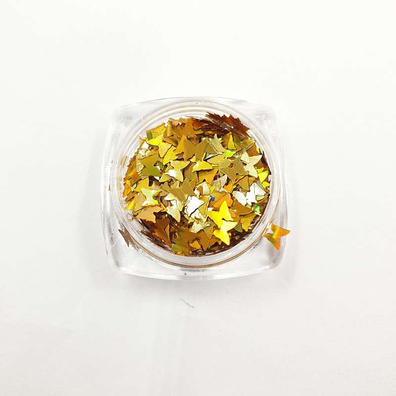 Nail Decoration - Solid colour Butterflies - 12pcs