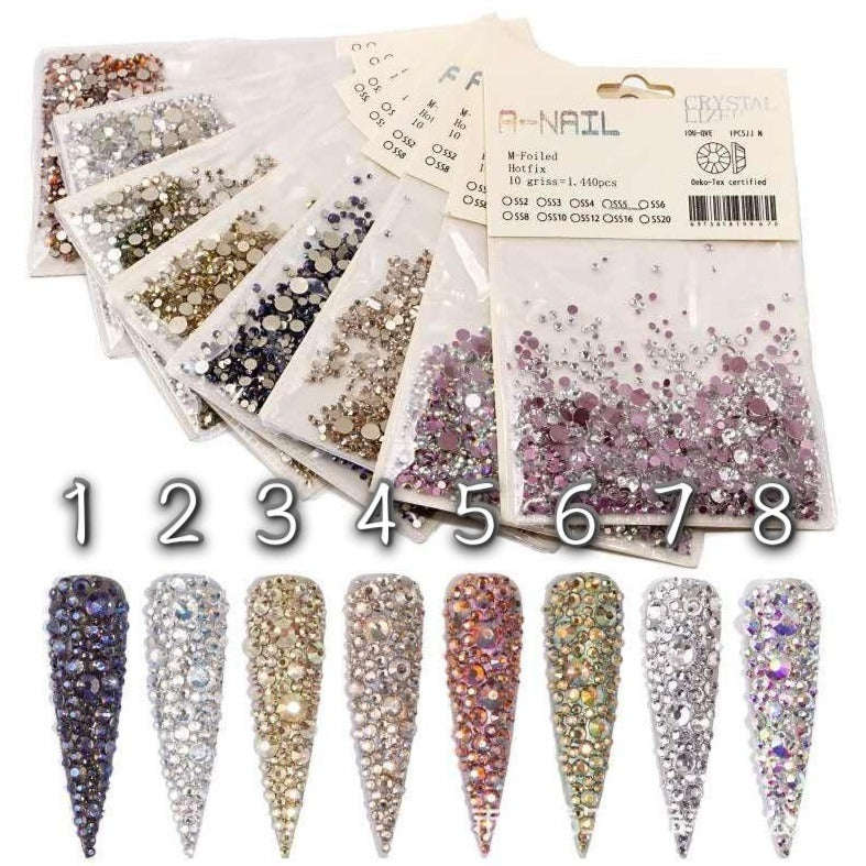 Rhinestones - Flat Bottom - Mix Size