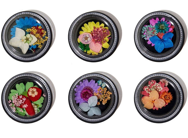 Dry Flowers Nail Decor 6pcs