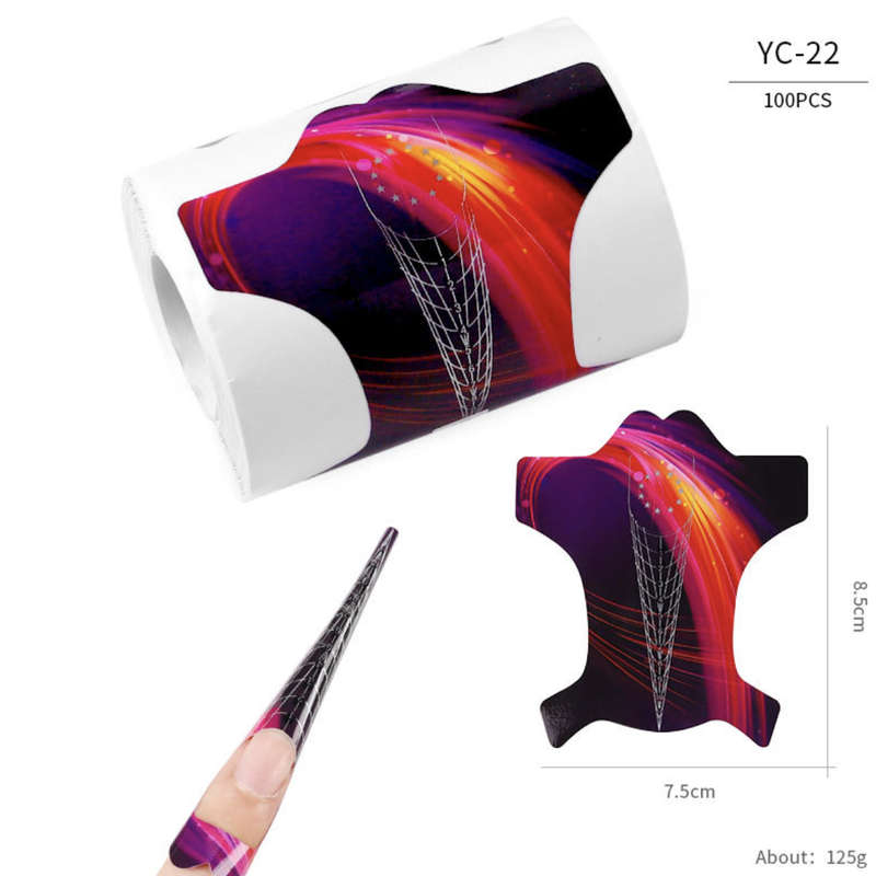 Nail Forms - Stiletto - Tip Sculpting Guide Stickers 100psc - YC22