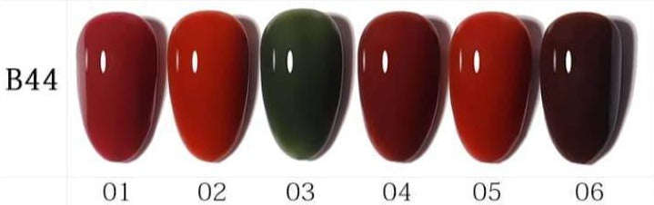 AS - UV Gel Polish - B44 - Clear/Translucent (Purple/Brown/Red) Series