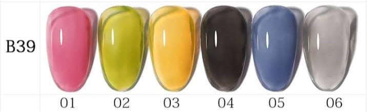 AS - UV Gel Polish - B39 - Clear/Translucent - (Red/Blue/Green/Grey) Series