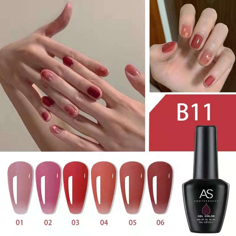 AS - UV Gel Polish - B11 Clear Translucent (Nude) Series
