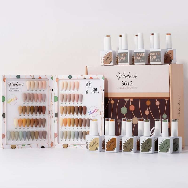 Vendeeni - UV Gel Polish - 36 Colours (Nude) - Set 7