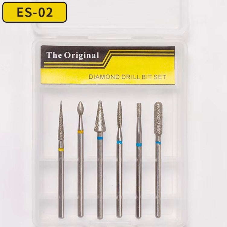 Drill Bit Set For Electric Nail File/Drill (ES-02) - 6pcs