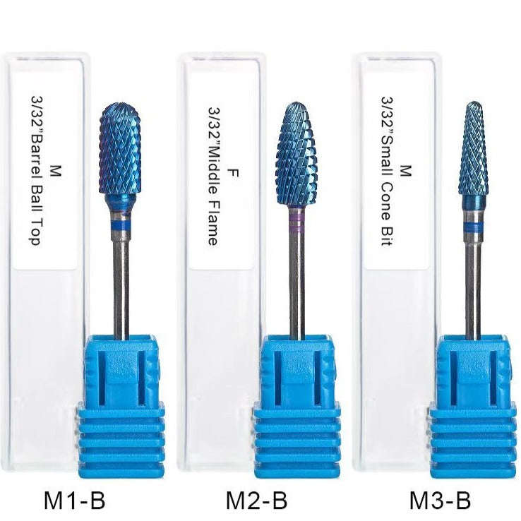 Electric Nail File/Drill Bits - Tungsten Blue