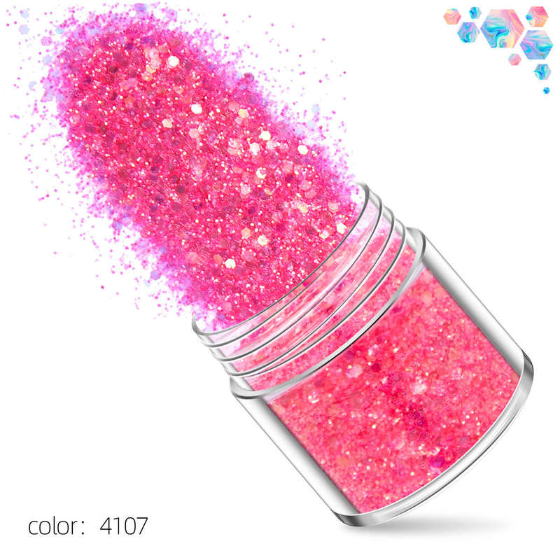 Glitter - 10g x 12pcs - Rose Red Pink